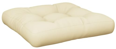 vidaXL Palettenkissen, Palettenpolster für Europaletten, Palettensofa Kissen Indoor Outdoor, Palettenauflage Sitzkissen, Creme Stoff