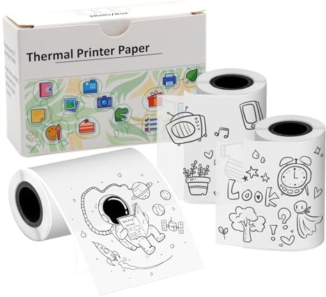 T02/M02X/M02L/M02S Papel Térmico Para Mini Impresora Térmica, Transparente, Adecuado Para Impresión De Fotografías, Notas De Estudio, Diarios, Etc. (50 Mm*3,5 M 3 Rollos)
