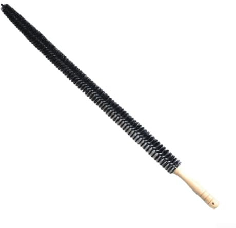 FACULX Brosse de nettoyage pour radiateur, 70 cm/75 cm, longue et flexible avec manche en bois, brosse de nettoyage pour microfibre, brosse à poils de poussière (75 cm)