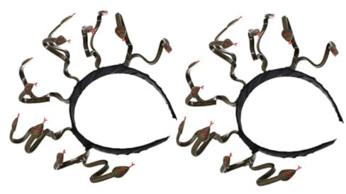 GALPADA 2stücke Snake Headband Für Cosplay Halloween Und Karneval Simulierte Schlange Haarband Bequemes Und Leichtes Kostümzubehör Für Frauen