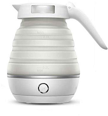 Bollitore elettrico da viaggio pieghevole da 0,6 litri, bollitore per acqua portatile pieghevole in silicone alimentare, piccolo mini bollitore domestico con spegnimento automatico, funzionamento con