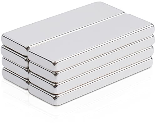 8 Stück Magnete Stark Neodym Magnete Extra Stark 30X10X3mm Magneten Rechteckig Super Stark, Neodym Magneten für Pinnwand, Küchenschrank, Magnetboard,Whiteboard,Magnettafel