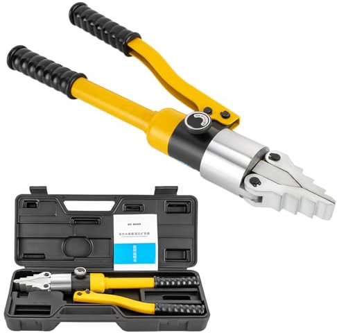 VonVVer 8T Hydraulischer Flanschspreizer Max. Spreizweite 30mm - Hydraulik Flansch Spreizer Manueller Flanschspalter Spreader Trenner Flansch Streuer Spreizer Hydraulikspreizer für Spreizen(Gelb)