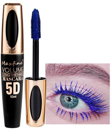 Mascara 5D Résistant à l'Eau - Volume Intense & Recourbé 10ml Végane - Pour Mariage, Soirées, Carnaval et Maquillage de Scène