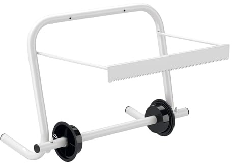 WilTec Portarollos de Pared para Rollos de hasta Ø 40, dispensador de Papel, Film o Papel de Aluminio 310 x 455 x 385 mm, metálico, Ideal para cocinas, talleres u oficinas, Toallas de Papel