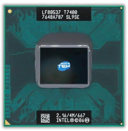 SIMPLETEK - Procesador CPU Mobile 2 Duo T7400-35 mm x 35 mm | Reloj 2,16 GHz | Socket PBGA479, PPGA478 (Reacondicionado)