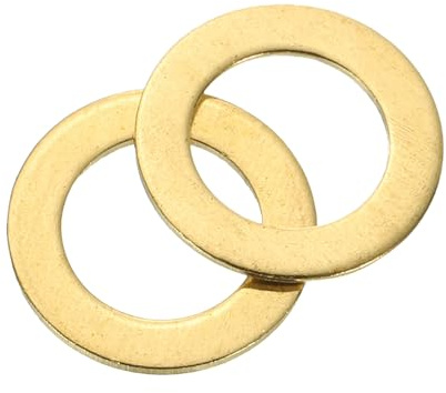 QUARKZMAN 80 Pz Rondelle Ottone M6 Rondella Piatta, 10mm OD, 0.5mm Spessore Guarnizione Metallo Anello per Viti Bulloni Dadi