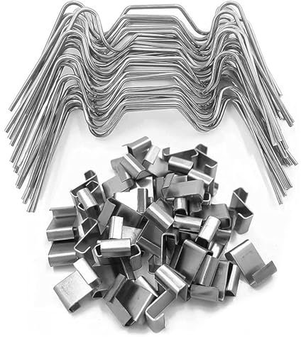 osiuujkw Clip per serre e per pannelli giornalieri in acciaio inossidabile, robusti accessori, clip per installazione, morsetti di ricambio, 1.2 * 75 * 30 mm