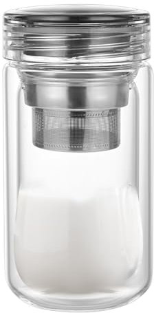 Grande tasse de voyage en vrac avec infuseur | Tasse en verre | Tasse anti-fuite avec filtre – Résistant à la chaleur Grande capacité pour café, voyage, famille, collègues F