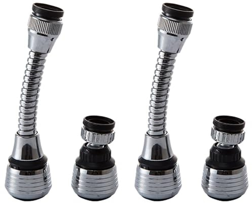 HOMSFOU Robinet D'Évier De Cuisine Robinet D'Eau Chaude Et Froide Avec Filtre Intégré Bec Cascade 2 Pièces Pour Cuisine Et Salle De Bain Facile À Nettoyer