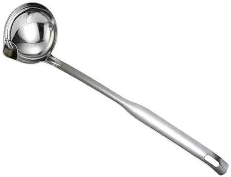 ERYUE Oil Filter Spoon Stainless Steel Oil Separating Ladle Food Skimmer Strainer Spoon for Soup Hot Pot