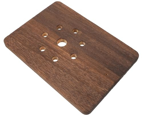 Homoyoyo Tablero de Madera Maciza para Jardineras Colgantes de Helechos y Orquídeas Panel Mural de 20X28X15 CM con Agujeros Pretaladrados Decoración Rústica para Interior y Exterior