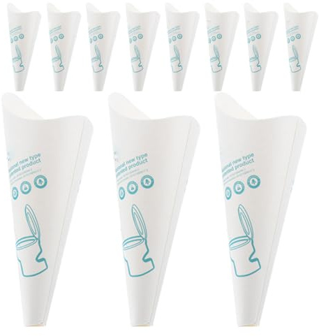 SMASOLO Embudo Urinario Femenino Desechable de Papel, Paquete de 12 Unidades, Dispositivo Portátil para Orinar al Aire Libre, Adecuado para Mujeres, Embarazadas y Senderismo, Accesorio