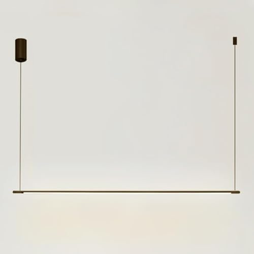 Lámpara De Techo De Candelabro Led Lineal Minimalista Lámpara Colgante Negra Barra De Luz De Isla De Cocina De Tira Larga 4000k Colgante para Lámparas De Oficina De Comedor, 60cm