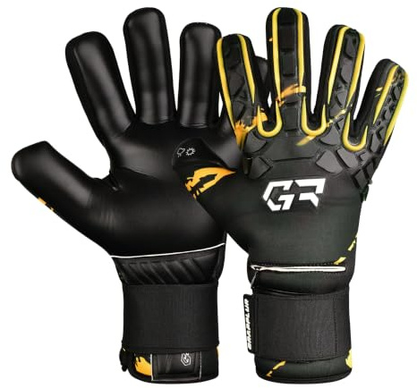 Grapplur Goalkeeper Gloves Kids & Adults, German Latex Palm, Finger Save | German latex grip • Finger-save protection • Negative-cut fit • Breathable neoprene • Secure wrist strap