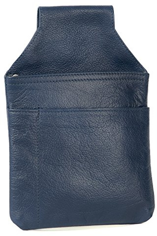 Hamosons - Profi Kellnerholster/Kellnerhalfter aus Nappa-Leder, Dunkles Rauch-Blau, Modell 1009