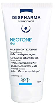 ISISPHARMA NEOTONE - Gel Nettoyant Exfoliant pour la Peaux Anti-taches Pigmentaires - Billes Exfoliantes Naturelles, Acide Salicylique et Ascorbique, Extrait de Licorice - Produit Français