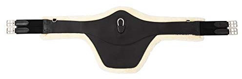 Premiere Sattelgurt Colombes mit Stollenschutz (125 cm, Schwarz/Natur)