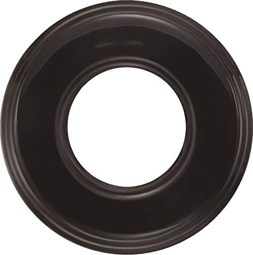 Marco de porcelana para mecanismos eléctricos vintage Garby Colonial para pared - Marco para enchufes e interruptores de pared - porcelana negra - Marco Fontini