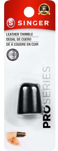SINGER 54389 ProSeries Leather Thimble, Black (Single)