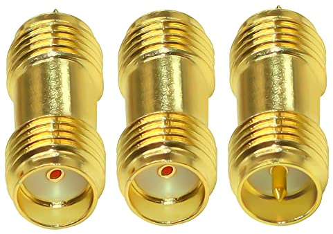 TUOLNK SMA Buchse auf RP SMA Buchse RF Connector Kit RF Connector Converter für Antennenradio 3er Pack
