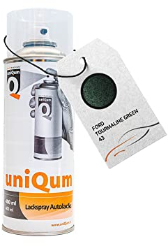 uniQum Autolack Spraydose für Auto fürs FORD TOURMALINE GREEN 43 Autolack Reparatur 400 ml