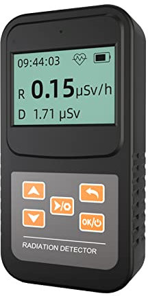 Rilevatore di radiazioni elettromagnetiche, contatore Geiger di radiazioni nucleari con display LCD supporta batteria e USB per test su pietre decorative, test di inquinamento ecc