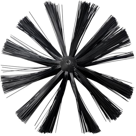 DAZZLEEX Chimney Brush,200mm Dryer Vent Cleaning Brush Chimney Lint Remover Bristle Head Nylon