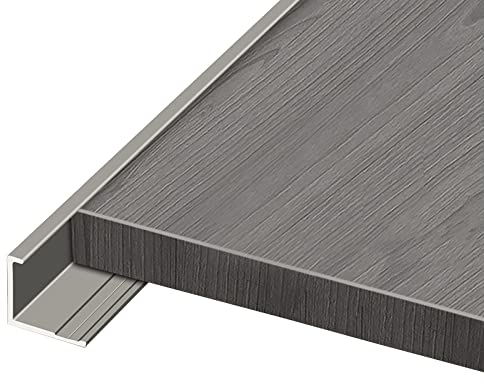 Übergangsprofil Abdeckleisten Teppich- und Bodenkanten-Zierstreifen, Metall-Bodenübergangs-Schwellenleiste für Holz Zu Fliesen/Boden und Tür, Grau (Color : Closing line 9.5m