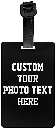 Personalisierte Gepäckanhänger mit Foto, individuelle Anhänger für die Gepäcktasche, individuelle Reisegepäckanhänger mit Schlaufe, Leder-Kofferanhänger