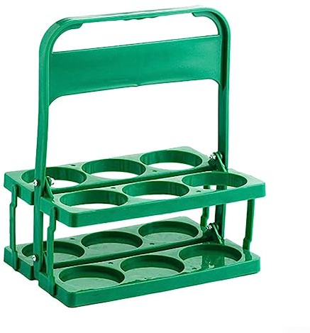 Foldable Beer Rack Reusable 6 Pack Beer Bottle Carrier Basket Bottle Holder Black