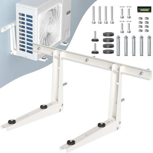 OSMOFUZE Mini staffa di montaggio a parete divisa, staffa di montaggio a parete esterna per 7000-18000 BTU, sistema universale a pompa di calore senza condotto per condizionatore d'aria fino a 150 kg