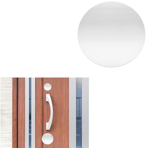 YAZANY Key Hole Cover Plate, 2Pcs Repair Escutcheon Door Lock Cover Door Plate, Blank Self Adhesive Fix Satin Stainless Steel 40mm Diameter