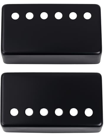 Banworks Metall Humbucker Abdeckungen E-Gitarren Pickup Abdeckungen 50 mm (1,969) | Hals Humbucker Pickup Abdeckungen für Epiphone EPI/SQ/IBZ/PRS E-Gitarre Packung mit 2 JT/SYQG-03 Schwarz