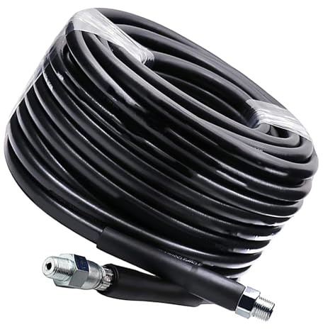 Kit Spurgo Fognature 15 Metri Kit Spurgo Fognature, Tubo per Idropulitrice per Idropulitrice M22‑1/4 Pollici, Ugelli 5800PSI