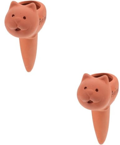 OFFSCH 2piezas Cerámica Autorriego Diseño De Animales Dispositivo De Riego por Goteo para Plantas Interiores Regadera De Spike De Cerámica para Cuidado De Macetas para Vacaciones y