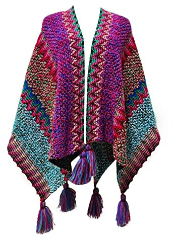 Winterschal Damen,Sweater Scarf,Damen-Schal, weich und bequem, gestrickter Pullover, Schal passende Strickjacke, unregelmäßiger Saum, Spleißen, bunter Pullover, Strickjacke, Schal Hunde Wärmender