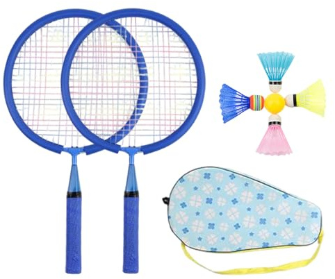 Set de Volants pour Enfant - Raquettes de Badminton de Plein Air avec Sac, Badminton en Famille | Raquette avec Prise Confort Complète, Activités Amusantes en Famille et Entre Amis, Jeux de Jardin