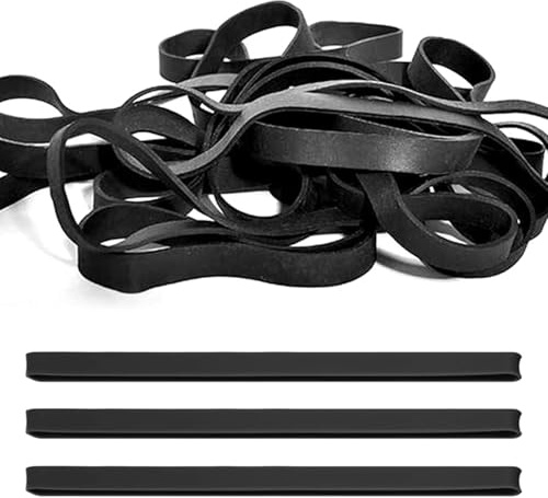 30PCS Black Rubber Bands 8.5x1cm Thickened And Durable Elastic Rubber Bands Trash Can Straps Suitable For Industrial Home Office School Folder Trash Can Strong And Durable Wide Strapping Tape