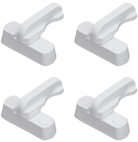 4pcs Sash Jammers, T-Shaped Lock, Window Locks Extra Security Locks for UPVC/PVC Doors Windows Home Security, Zinc Cast Alloy Sash Jammer Flush Lock Blocker