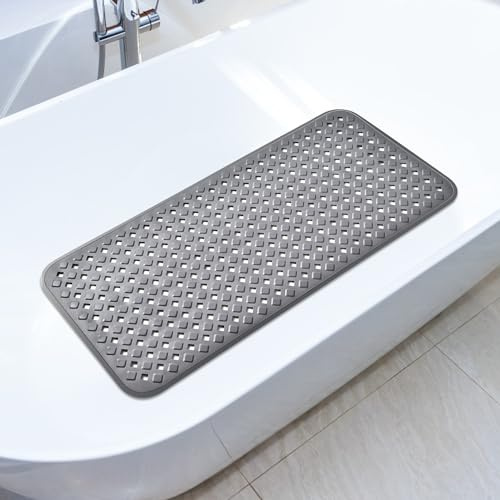OTraki Tapis de Baignoire Antidérapant, 88x40cm Tapis de Douche Antidérapant,Anti-Moisissures avec Trous D'évacuation Et 260 Ventouses Puissantes,Lavable en Machine,Sécurité Enfants & Séniors