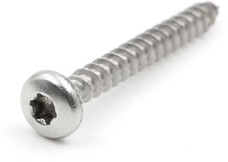 Design61 200 tornillos de acero inoxidable para madera aglomerada, cabeza semicircular, 4,5 x 40 mm, tracción TX, rosca completa, para interior y exterior, adecuados para madera, aglomerado, MDF