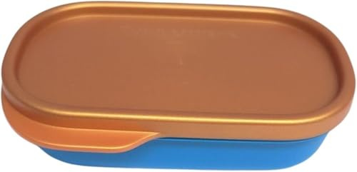 Tupperware to Go Lunchbox Clevere Pause 120ml Brotdose mit Trennwand Eco+ Schule Clevere Pause blau gold