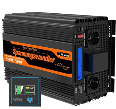 Invertitore Potenza Inverter Caricabatterie UPS 3500W CC 12V A CA 220V 230V Convertitore Inverter Potenza A Onda Sinusoidale Pura Trasformatore 35KW Per Casa Auto Solare Inverter