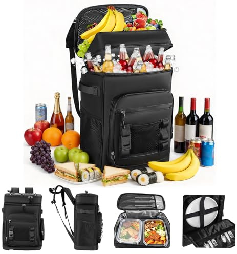Zaino refrigerante da 30 l, grande borsa termica isolata per uomo e donna, a prova di perdite, impermeabile, zaino isolato per campeggio, spiaggia, attività all'aperto, viaggi, famiglia, picnic