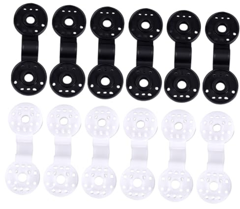 Veemoon 30 Pinces de Fixation en Plastique pour Toiles d'Ombrage Agricoles et Filets Clips Résistants aux Intempéries Noir et Blanc Lot de 30 Pièces Accessoires Polyvalents pour et
