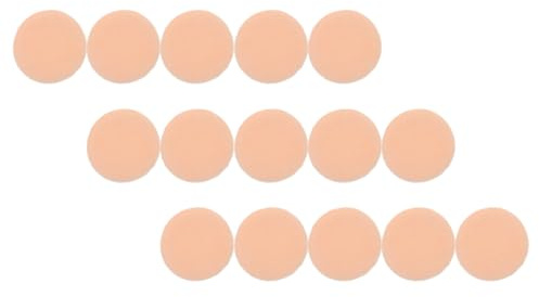 Houppette Ronde en Pur Coton 15 Pièces, Diamètre 6 Cm | Poudre Teint, Format Compact, Usage Maison et Salon, Finition Plus Naturelle