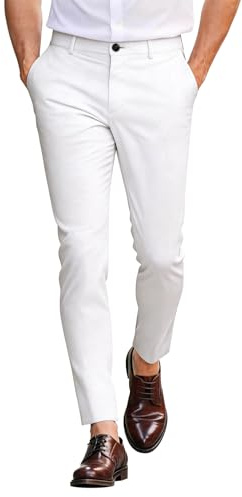 GINGTTO Pantalon Homme Habillé Chino Extensible Slim Fit Pantalones de Costume