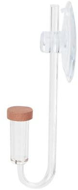 Pssopp CO2 Diffuser Atomizer Bubble Counter för Akvarieväxter med Nanokeramiskt Material Osynlig Backventil och Sugkopp för Akvarium