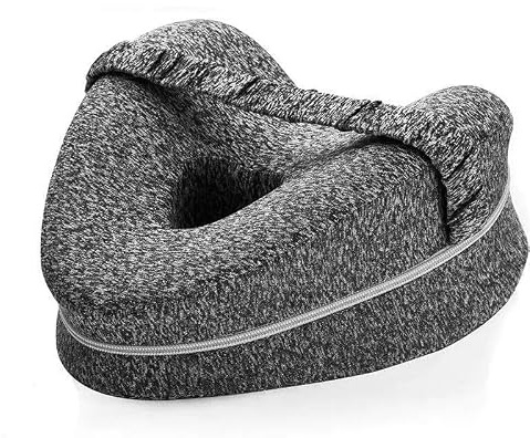 Memory Foam Knee Pillow for Side Sleepers, Leg Pillow for Hip, Knee & Back Pain Relief,Tara,Pregnancy Pillow Between Legs with Adjustable Strap, Orthopedic Cushion for Sleeping, Washable Cover, Grey